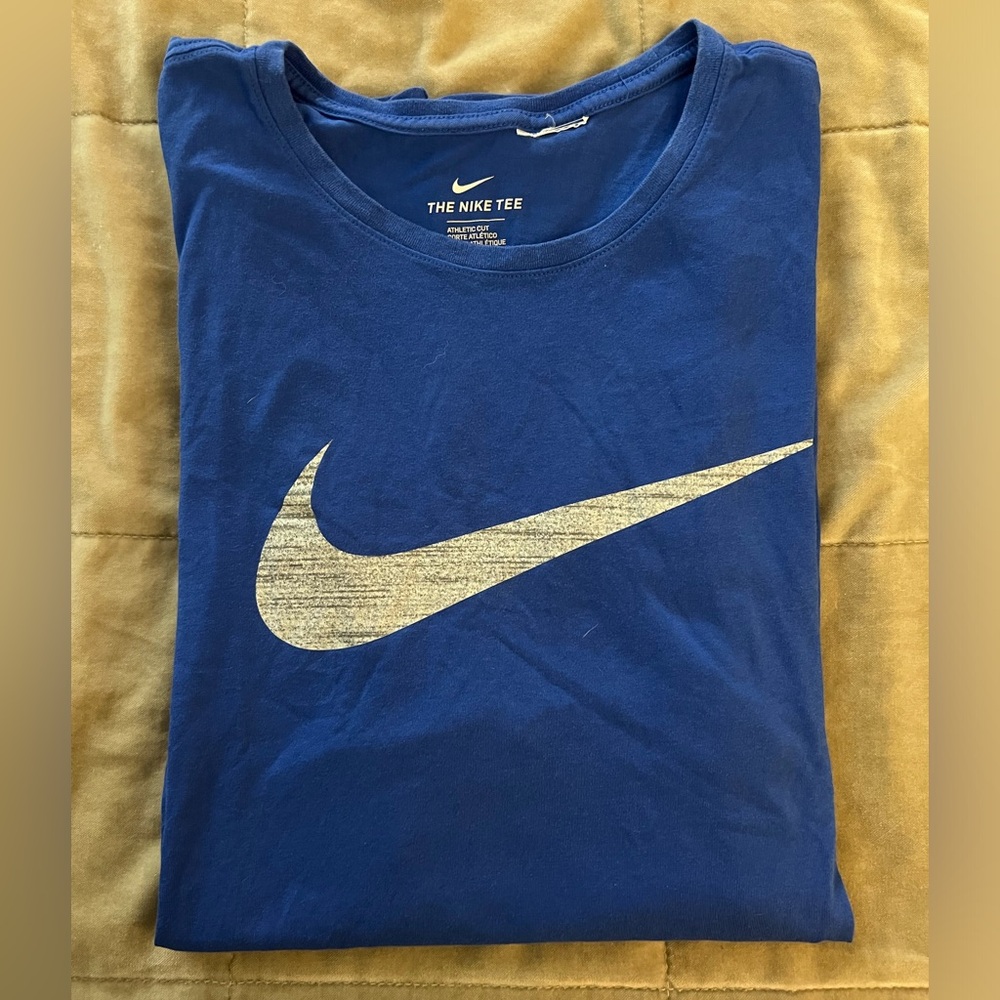 Mens Nike Dri Fit cobalt blue tee